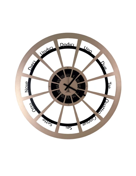 Ceart - Orologio da Parete Magistrale Big - Oro Metallizzato / Nero