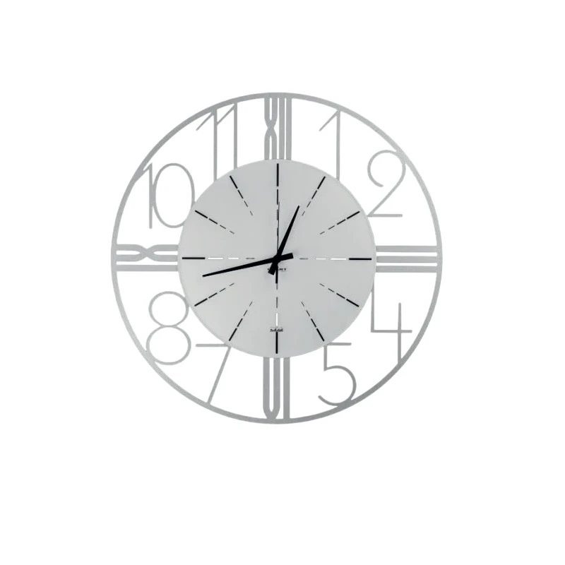 Ceart - Orologio da Parete Astro - Argento Metallizzato / Vetro Sabbiato Opaco