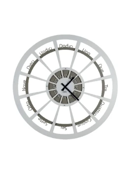 Ceart - Orologio da Parete Magistrale Big - Bianco / Tortora Pastello