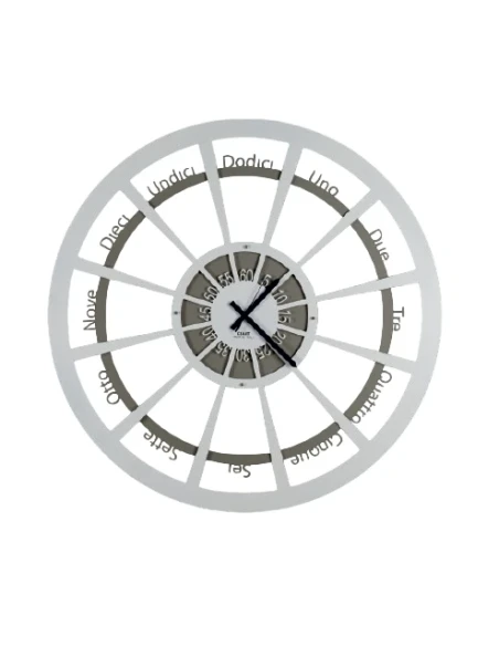 Ceart - Magistrale Big Wall Clock - White / Pastel Dove Grey