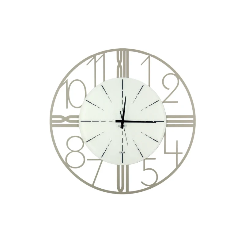 Ceart - Astro Wall Clock - Pastel Dove Grey / Matte Sandblasted Glass
