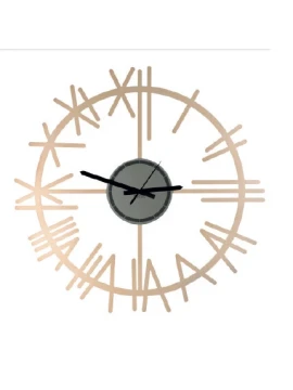 Ceart - Orologio da Parete Industriale - Oro Metallizzato