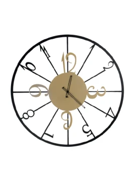 Ceart - Orologio da Parete Elegance - Nero e Oro Metallizzato