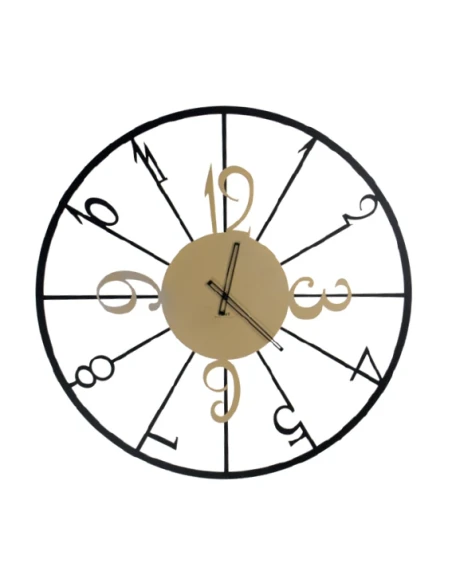 Ceart - Orologio da Parete Elegance - Nero e Oro Metallizzato