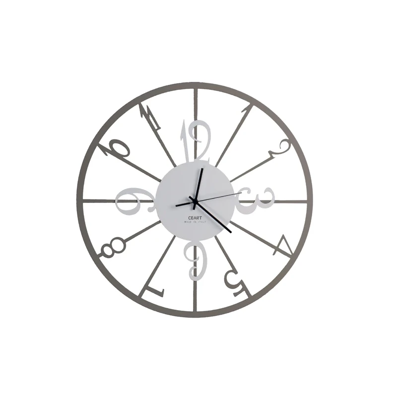 Ceart - Elegance Wall Clock - Dove Gray and White
