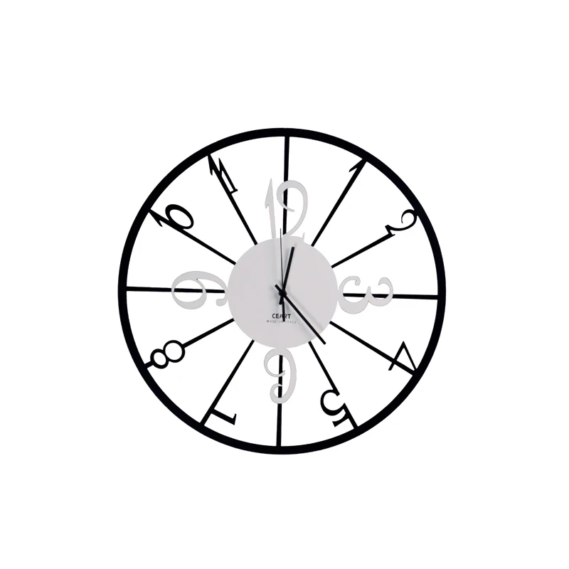 Ceart - Orologio da Parete Elegance - Nero e Bianco Pastello