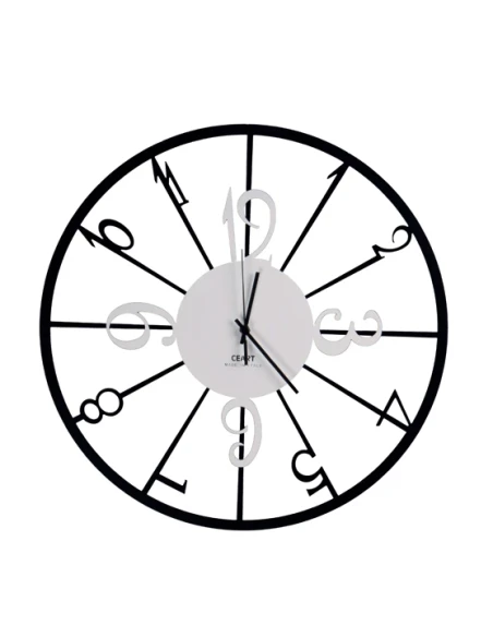 Ceart - Orologio da Parete Elegance - Nero e Bianco Pastello