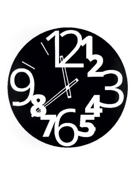 Ceart - Orologio da Parete Arabo - Nero e Bianco Pastello