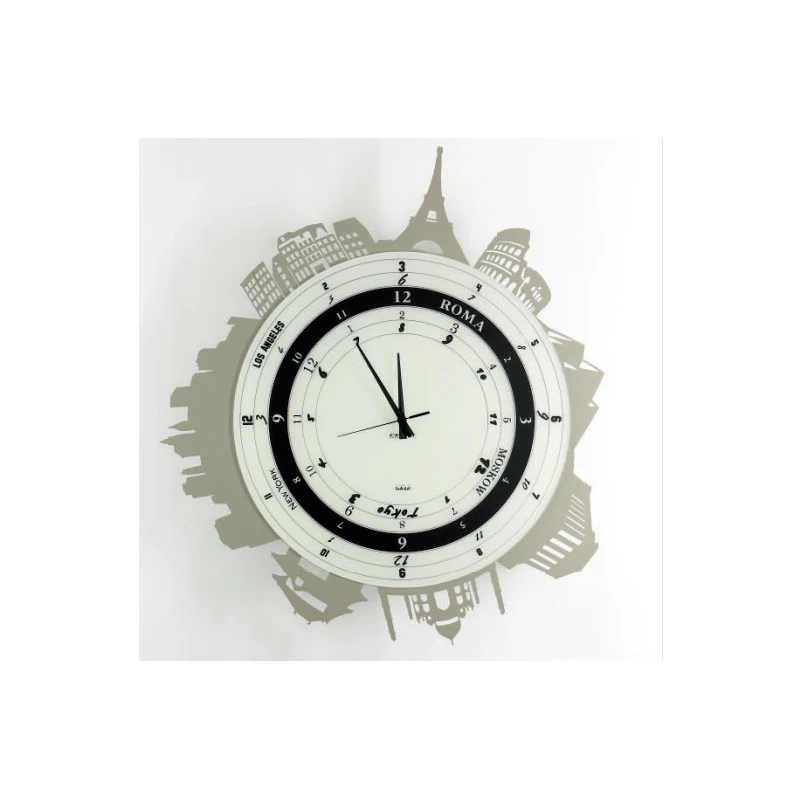 Ceart - Orologio da Parete Città - Tortora Pastello