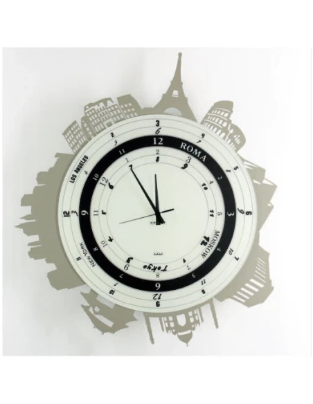 Ceart - City Wall Clock - Pastel Dove Grey