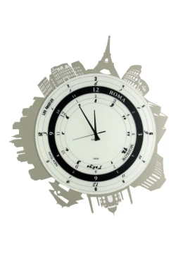 Ceart - City Wall Clock - Pastel Dove Grey