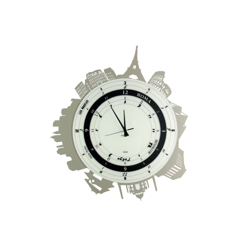 Ceart - Orologio da Parete Città - Tortora Pastello