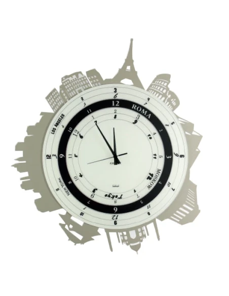 Ceart - City Wall Clock - Pastel Dove Grey
