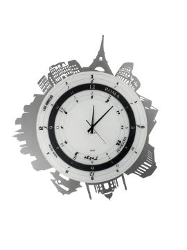 Ceart - Città Wall Clock - Metallic Cast Iron