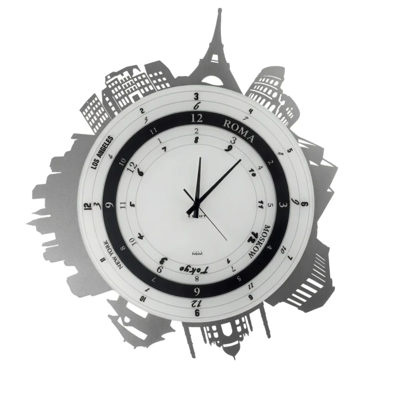 Ceart - Città Wall Clock - Metallic Cast Iron