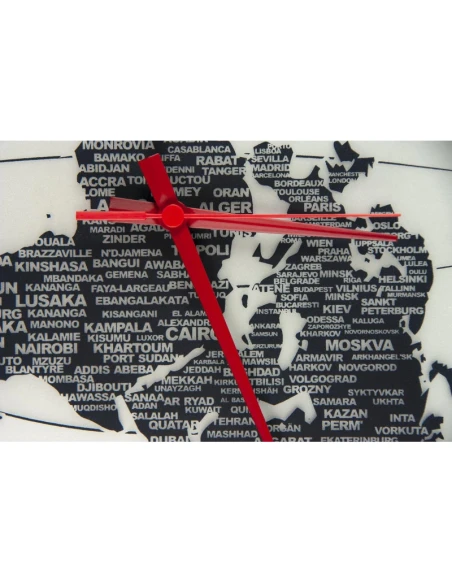 Ceart - Orologio da Parete Mondo - Nero Pastello