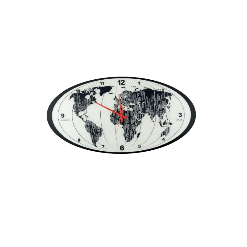 Ceart - Orologio da Parete Mondo - Nero Pastello