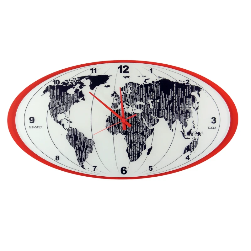 Ceart - Mondo Wall Clock - Pastel Red
