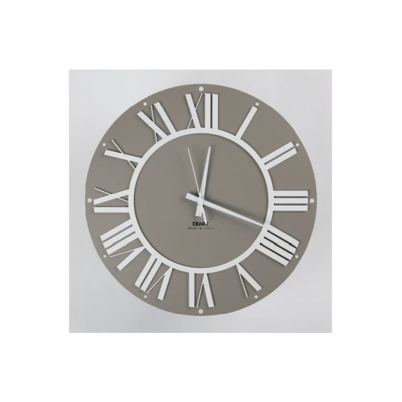 Ceart - Co'lor Wall Clock - Dove Grey and Pastel White