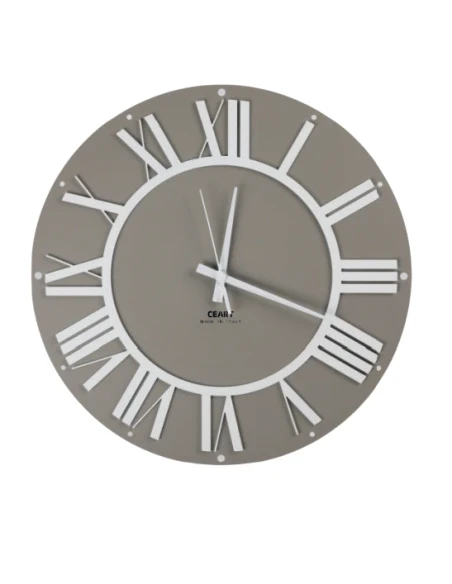 Ceart - Orologio da Parete Co'lor - Tortora e Bianco Pastello