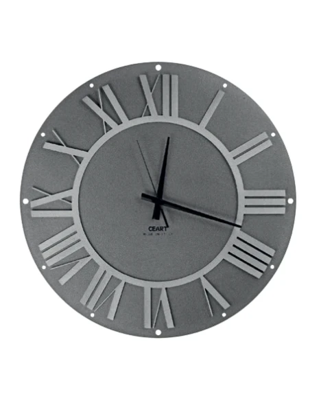 Ceart - Co'lor Wall Clock - Cast Iron and Metallic Silver