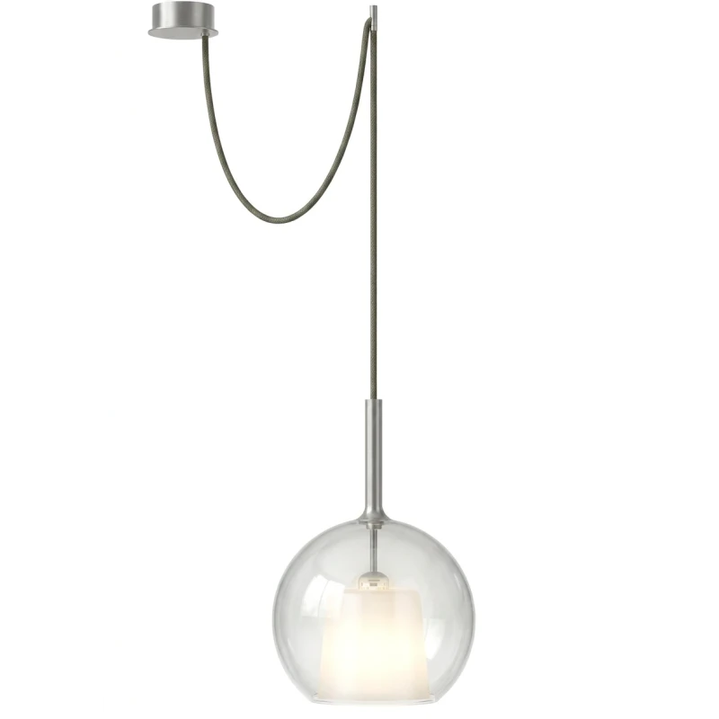 Penta - Glo Decentralized Pendant Lamp 2A - Transparent / Titanium