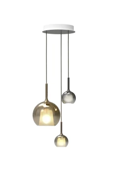 Penta - Glo Lampada a Sospensione 2C - Oro, Nero, 4Ever  / Bianco