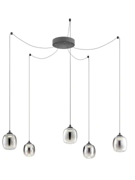 Redo Group - Khadi Scrattered Pendant Lamp - Matte Black / Smoked Shade