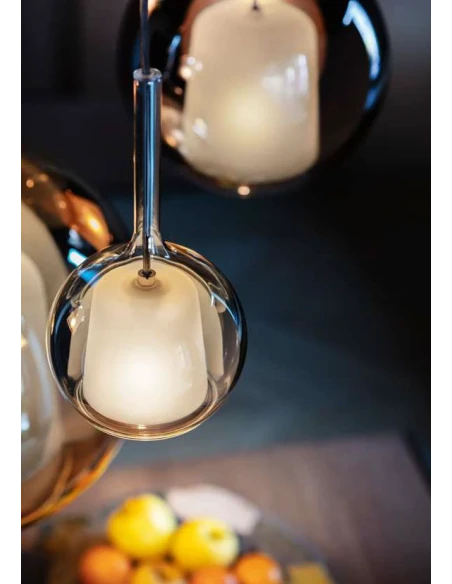 Penta - Glo Decentralized Pendant Lamp 2F - Gold and Green / Titanium