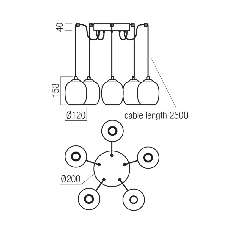 Redo Group - Khadi Lampada a Sospensione Decentrata - Nero Opaco / Sfumato Fumè