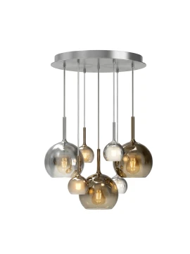 Penta - Glo Pendant Lamp 2M - Multicolor / Titanium