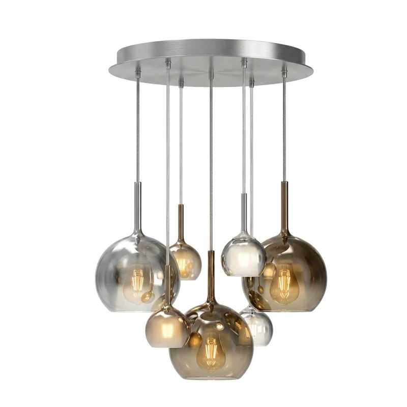 Penta - Glo Lampada a Sospensione 2M - Multicolore / Titanio