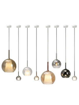 Penta - Glo 2P Pendant Lamp - Multicolor / White