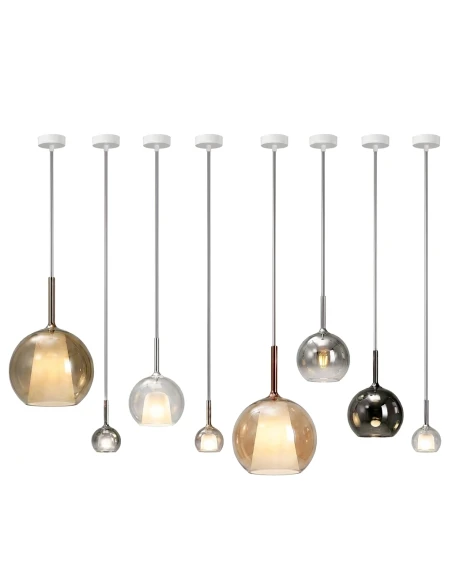 Penta - Glo 2P Pendant Lamp - Multicolor / White