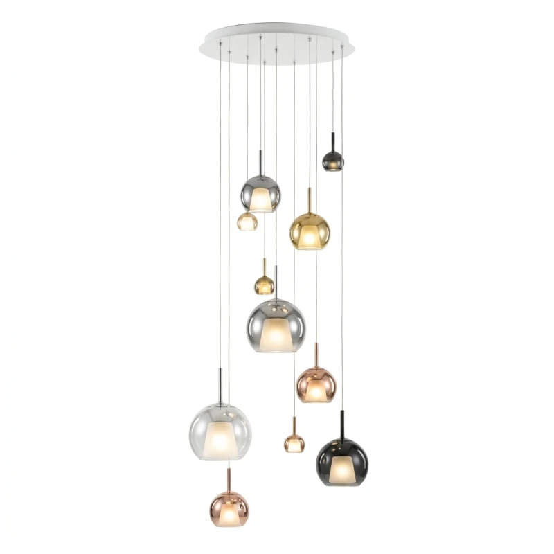 Penta - Glo Pendant Lamp 3B - Multicolor / White