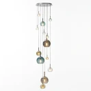 Penta - Glo Pendant Lamp 3C - 4Ever, Rose Gold and Green / Titanium