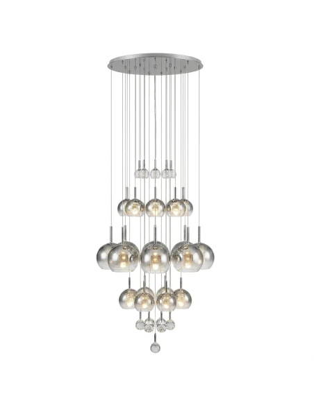 Penta - Glo 3E Pendant Lamp - Silver, Rose Gold, Clear, and Black/Titanium