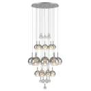 Penta - Glo 3E Pendant Lamp - Silver, Rose Gold, Clear, and Black/Titanium