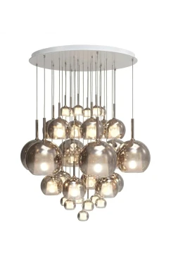 Penta - Glo Lampada a Sospensione 4B - Oro Rosa / Bianco
