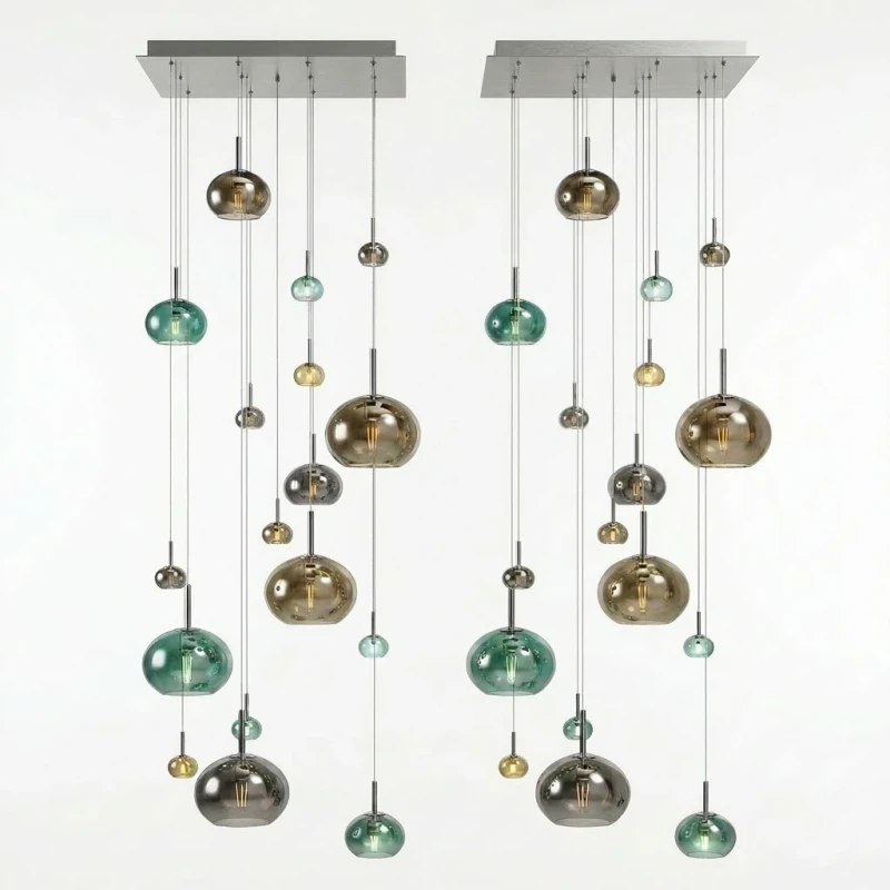 Penta - Glo Pendant Lamp 4C - 4Ever, Green and Black / Titanium