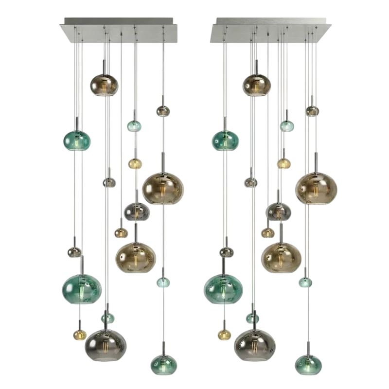 Penta - Glo Pendant Lamp 4C - 4Ever, Green and Black / Titanium