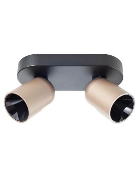 Redo Group - Kobe Lampada da Parete / Soffitto Doppia - Nero Opaco / Silver Coffee