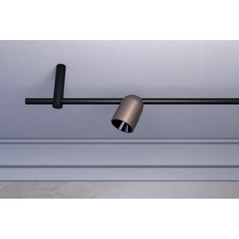 Redo Group - Kobe Lampada da Parete / Soffitto Tripla - Nero Opaco / Silver Coffee