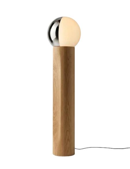 Penta - Je Suis Floor Lamp - White Silver / Natural Oak