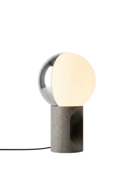 Penta - Je Suis Lampada da Tavolo - Bianco Argento / Rovere Naturale