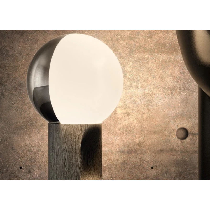 Penta - Je Suis Table Lamp - White Silver / Anthracite Oak