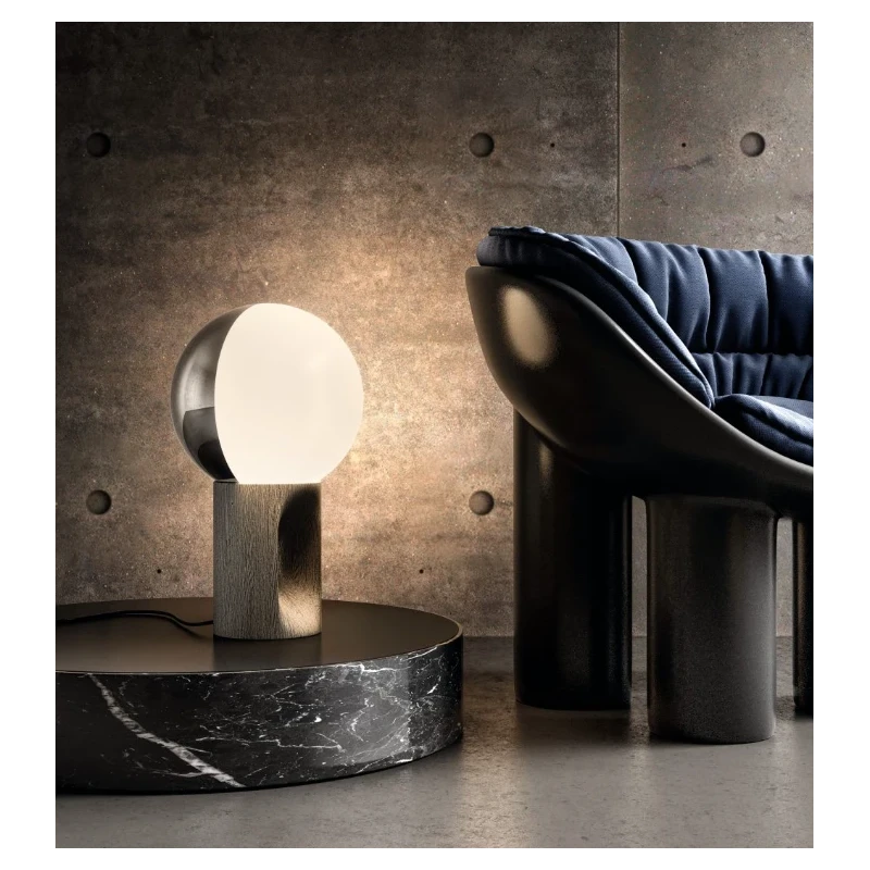 Penta - Je Suis Table Lamp - White Silver / Anthracite Oak