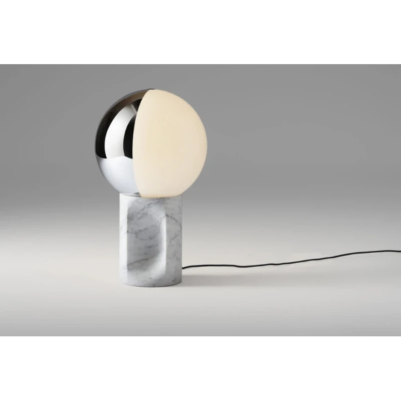 Penta - Je Suis Table Lamp - White Silver / White Carrara Marble