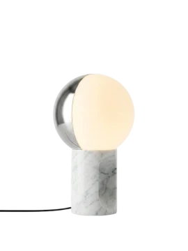 Penta - Je Suis Table Lamp - White Silver / White Carrara Marble