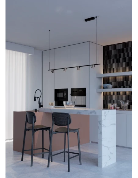 Redo Group - Kobe Pendant Lamp - Matt Black / Silver Coffee